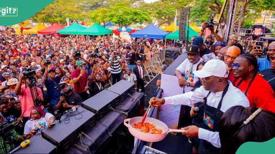Sanwo-Olu displays culinary skills at Lagos food festival