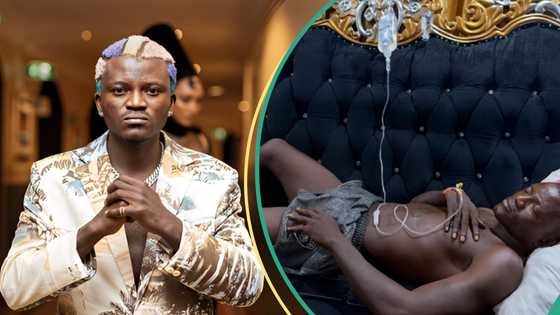 Portable laments his life as he shares photo of himself on drip: “God bring me back”