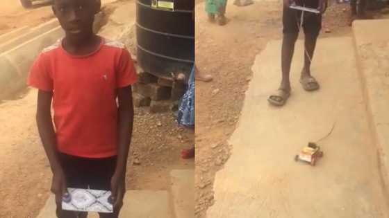 Wow! See electronic car this young boy created that can work without being touched