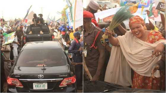 Nasara a kotu: Dandazon Kanawa sun jure zafin rana, sun yi dafifi wajen fito wa tarbar Ganduje