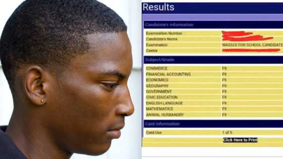 WASCE result: Tears as boy fails 2023 WAEC woefully, comes out with F9 in all 9 subjects he wrote