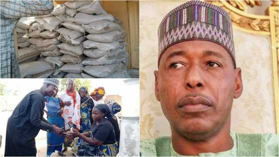 Gwamnan Borno ya raba N5.6m da buhunan shinkafa 500 ga iyayen yan matan Chibok