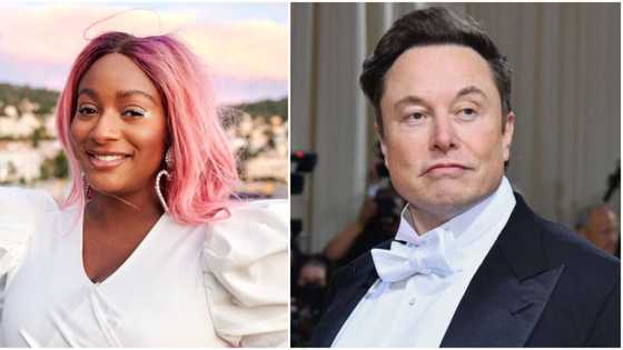 "Omo Baba Olowo too want bonanza": Reactions as DJ Cuppy openly begs Elon Musk for 30th birthday gift