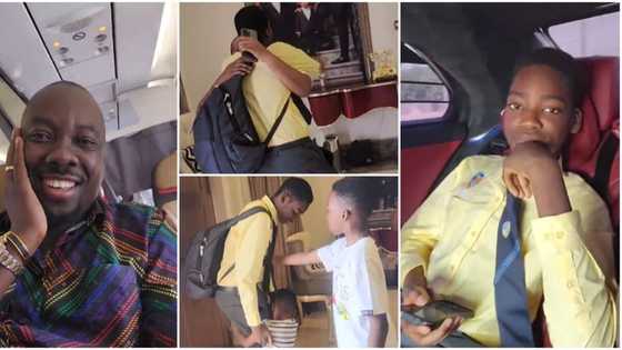 "From private jet to Maybach": Obi Cubana's wife cooks feast fit for kings as hubby picks 1st son from school