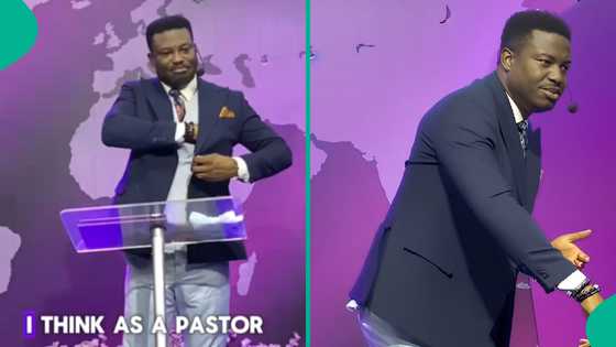 Video: Nigerian pastor takes out pack of cigarettes from his suit to demonstrate during preaching
