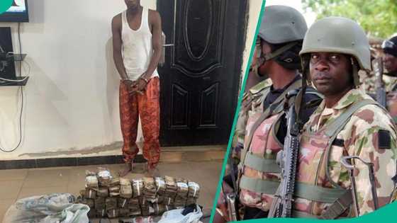 Troops arrest suspected kidnapper with N13 million cash, arms, heavy charms along Kaduna-Jos road