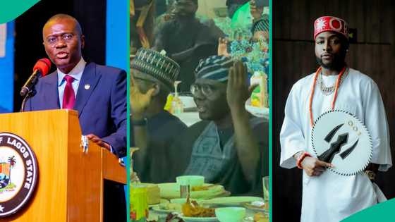 "Madam Saje jnr bro, best in singing wetin musician no sing": Sanwo-Ou sings along to Davido's song