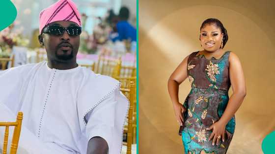 Adeniyi Johnson pranks wife about acting unclad, her reaction causes laughter: "Make she calm down"