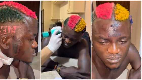 "Is that a casket"? Portable shocks many as he gets tattoo on face, writes 'Ika of Africa' on forehead