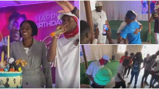 Bella Shmurda at 26: Singer cuts birthday cake with young-looking mother, parties with childhood friends