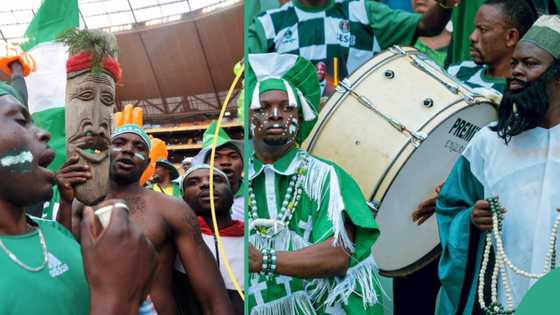 Nigerian fans with saxophone steal the show at AFCON with their amazing performance