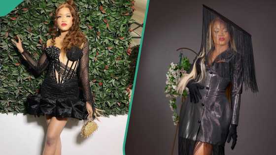 "Creativity at its peak": Lady slays in grey corset blazer, gives new fashion style, netizens react