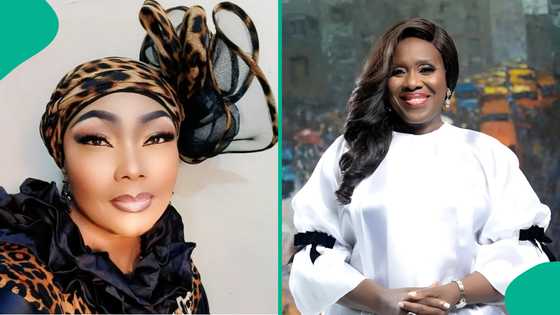 Eucharia Anunobi Kneels to Greet Joke Silva, Elicits Reactions: “Gen Z Will Say It Can’t Be Me”