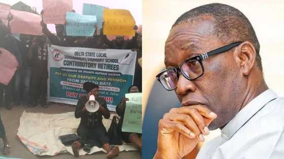 Delta retirees protest unpaid pension, blast Okowa for ignoring them and focusing on politics