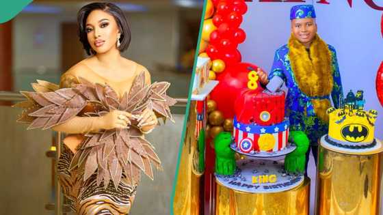 "My debit alert": Tonto Dikeh marks son's 8th birthday with lovely messages, fans celebrate him
