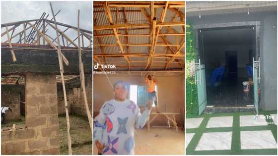 "Na small small I start": Nigerian lady buys land, patiently builds amazing structure for business in video