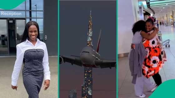 Lady relocates her father and mother to the UK after two years apart, reunites with them at airport