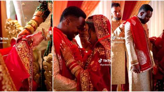 “This Is What I Pray For”: Nigerian Man Marries Indian Lady, Video From Their Colourful Wedding Goes Viral