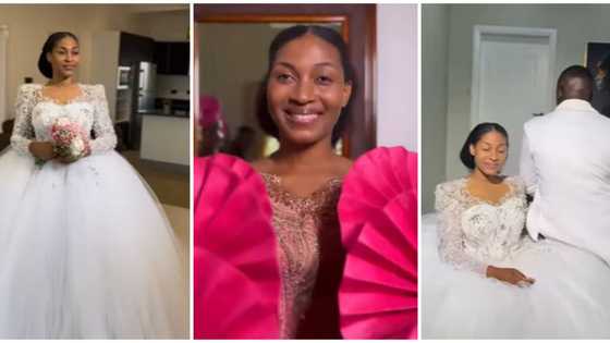 "She's beautiful but it's a no": Reactions as bride sports no-makeup look for her wedding
