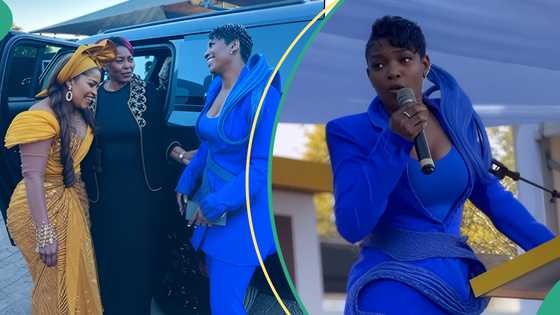 Annie Idbia meets the first lady of Zimbabwe as she speaks at conference, video melts hearts