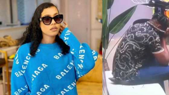 BBNaija: Cross cries like a baby on live TV as Nini rains insults on him in video, handlers react