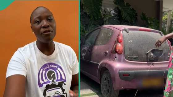"She is lean now": Lady driving from London to Lagos arrives in Ghana, headed for Nigeria April 7