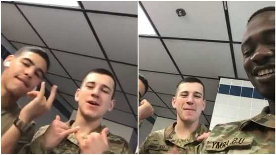 Sweet moment Nigerian man in US Army tries to teach US soldiers popular Zlatan's slang, videos goes viral