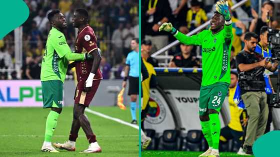 "It's a disgrace": Onana holds back Super Eagles star raging at referee after controversial VAR decision