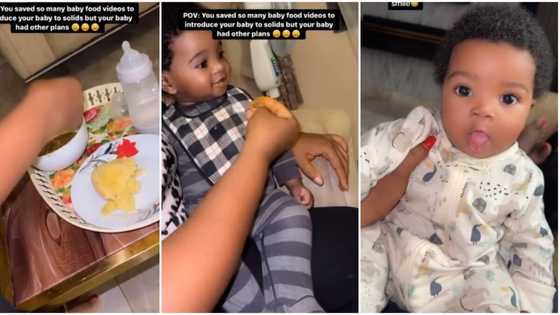 "At this point, I give up": Nigerian mum laments as her kid turns down baby foods, prefers swallow