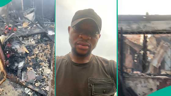 Man laments as he loses belongings, home to fire, shares video