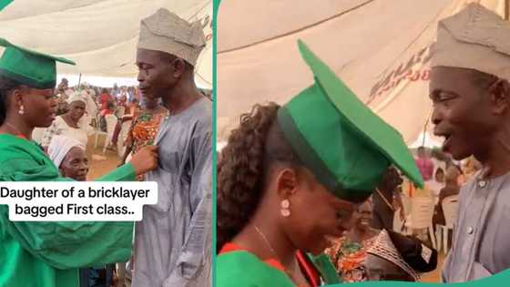 "Thank you dad": Daughter of a bricklayer bags first-class, visits her father thank appreciate him