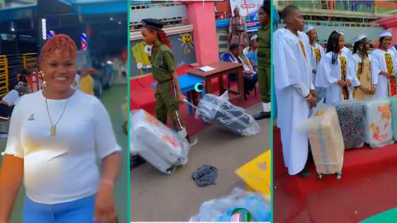 Mum reacts as child’s school gives students travelling boxes as graduation gifts, mentions party fee