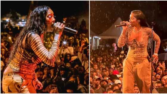 Tiwa Savage gives thrilling performance in the rain at Kampala concert, video trends