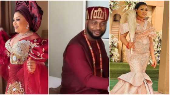 "He is so handsome": Nkiru Sylvanus and husband hold traditional wedding, photos and video go viral