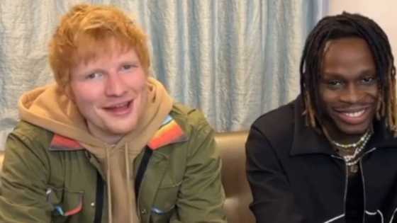 Singer Fireboy blushes hard as British star Ed Sheeran sings his hit song, Peru, word for word in viral video