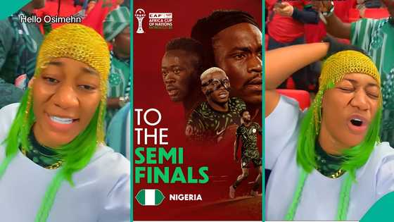 AFCON: Nigerian lady watching match in Morocco turns prayer warrior as semi-final clash gets tough