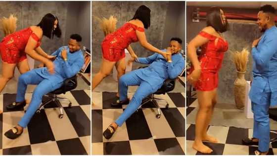"The lion is here": Lady uses waist to dance for hubby who is training her in university, video goes viral