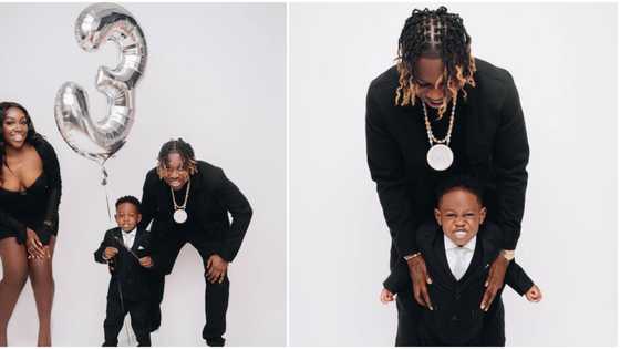 “DNA no dey needed”: Zlatan Ibile celebrates lookalike son on 3rd birthday, family photos wow fans
