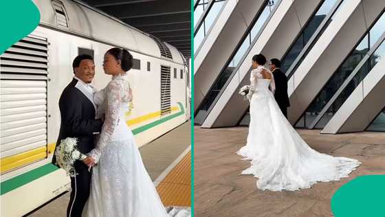 Nigerians react as FG celebrates first-ever wedding on a moving train in Nigeria