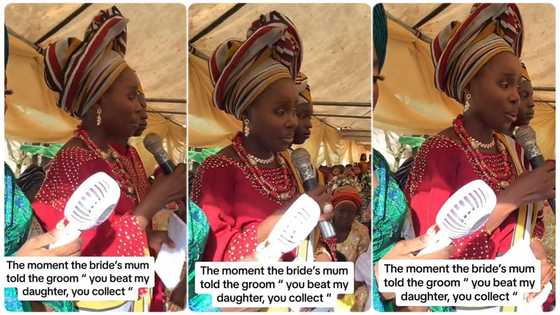 "If you touch her, you go collect wotowoto": Mother of bride warns groom at wedding