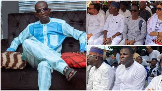 Dejo Tunfulu: Nollywood celebs rock white outfits, look sad as they attend actor's 8-days prayer