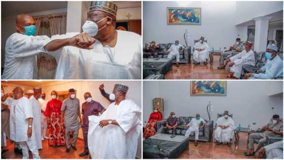 Senate president Lawan, others visit Orji Kalu after release from Kuje prison (photos)