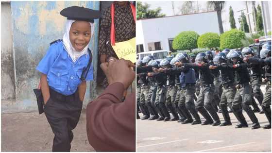 Girl, 5, dresses like police on career day, says she want to be an officer in future, Nigerians react