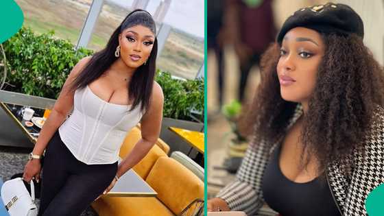 Peggy Ovire grooves to Oritse Femi's 'Double Wahala' in new clip: "If u gossip me u go chop knuckle"