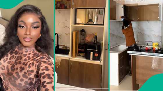 Lady moving out of rented apartment dismantles things she built inside, video sparks mixed reactions