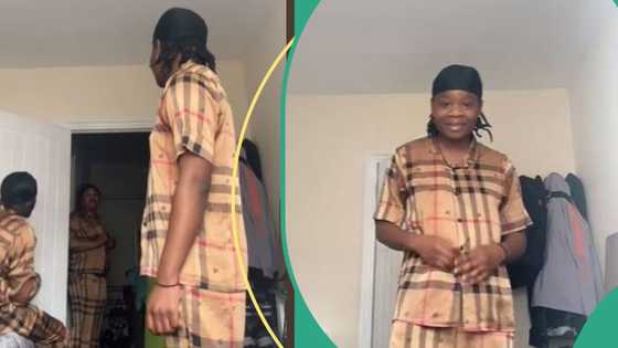 UK-based lady shows off fake Burberry designer outfit mum made for her, gets hilarious reactions