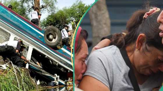 55 killed as bus carrying students, commuters plunges from high bridge