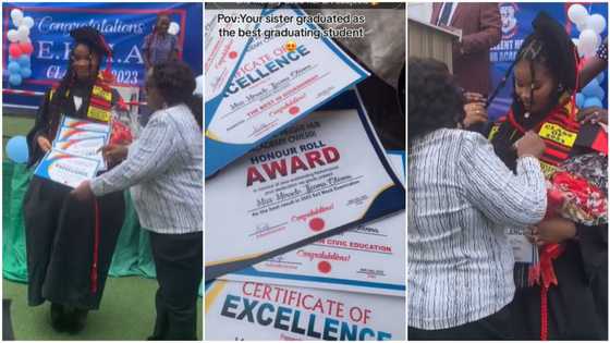 Nigerian girl emerges as best student, gets many awards during graduation, people praise her