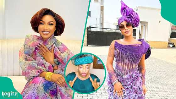 Video of Tonto Dikeh fervently praying and speaking in tongues elicit reactions: "It just feels performative"
