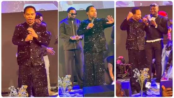 Dollar rain on Prophet Odumeje as he performs his new song in London